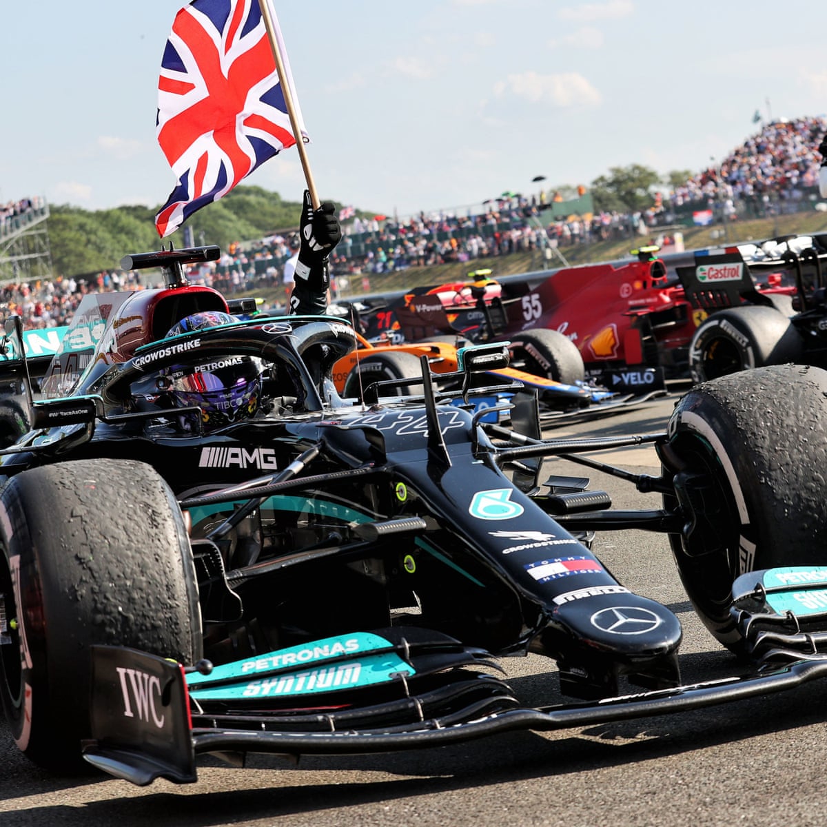 Hamilton wins British GP but accused of &#39;dirty driving&#39; after Verstappen shunt | British Grand Prix | The Guardian