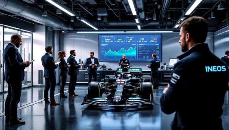 ineos reduces its engagement with mercedes f1, yet retains its position as a key shareholder, signaling a strategic shift in its collaboration with the iconic racing team.