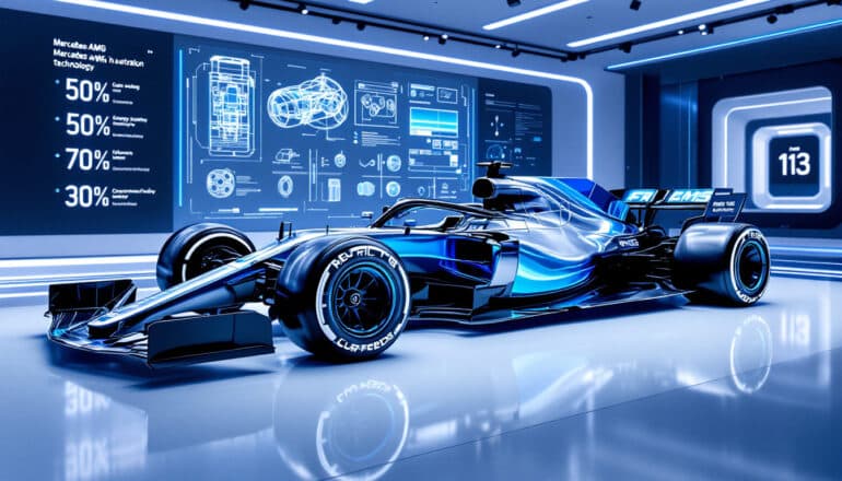 discover how mercedes is set to revolutionize the formula 1 world with the introduction of innovative sustainable carbon fibre composites in their 2025 car, marking a significant leap towards eco-friendly motorsport.