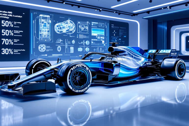 discover how mercedes is set to revolutionize the formula 1 world with the introduction of innovative sustainable carbon fibre composites in their 2025 car, marking a significant leap towards eco-friendly motorsport.