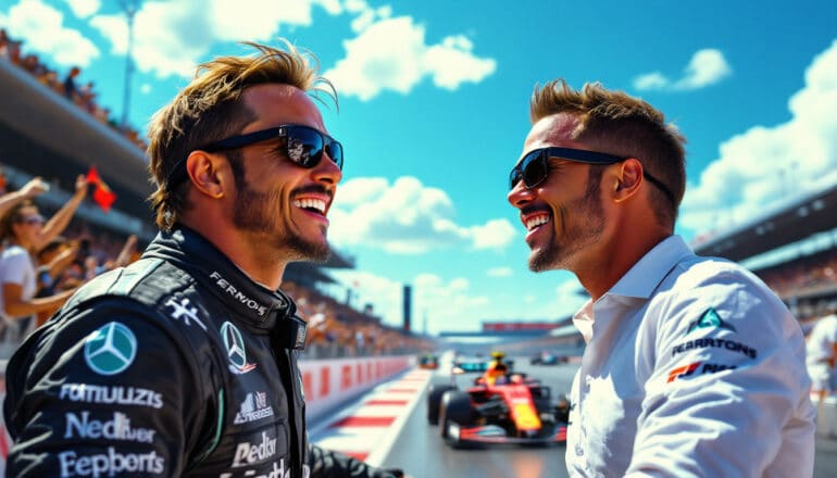 discover the thrilling moment when formula 1 champion lewis hamilton gave hollywood star brad pitt a heart-racing scare! uncover the details of this unexpected encounter and how it unfolded, bringing two iconic figures together in an unforgettable experience.