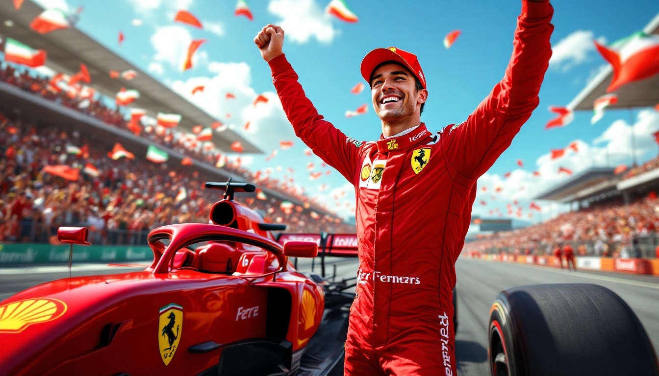 witness how charles leclerc pulls ferrari from the brink of chaos with a stunning podium finish, showcasing his incredible skill and determination on the track. dive into the thrilling details of this pivotal race that reignites ferrari's hopes and sets the stage for future success.