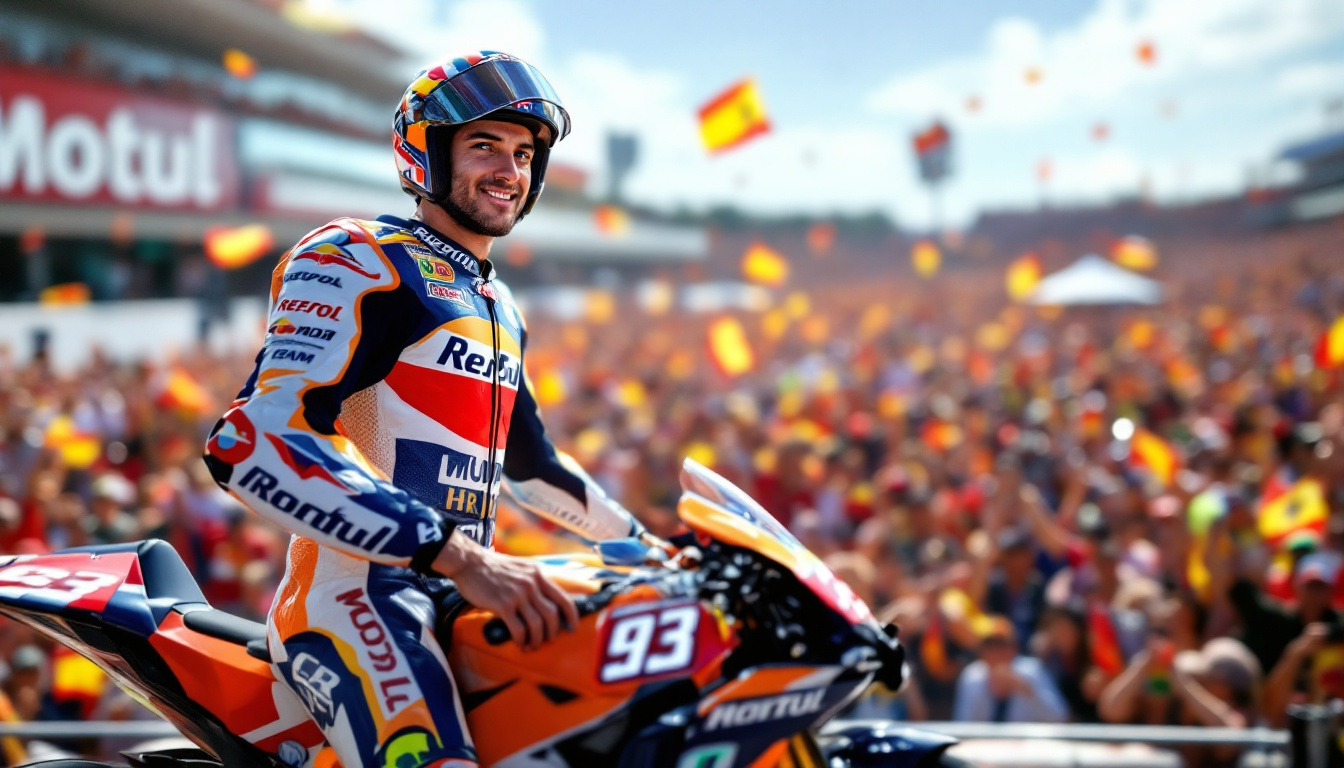 Marc Marquez clinches sprint victory at MotoGP Spanish GP while Quartararo faces crash