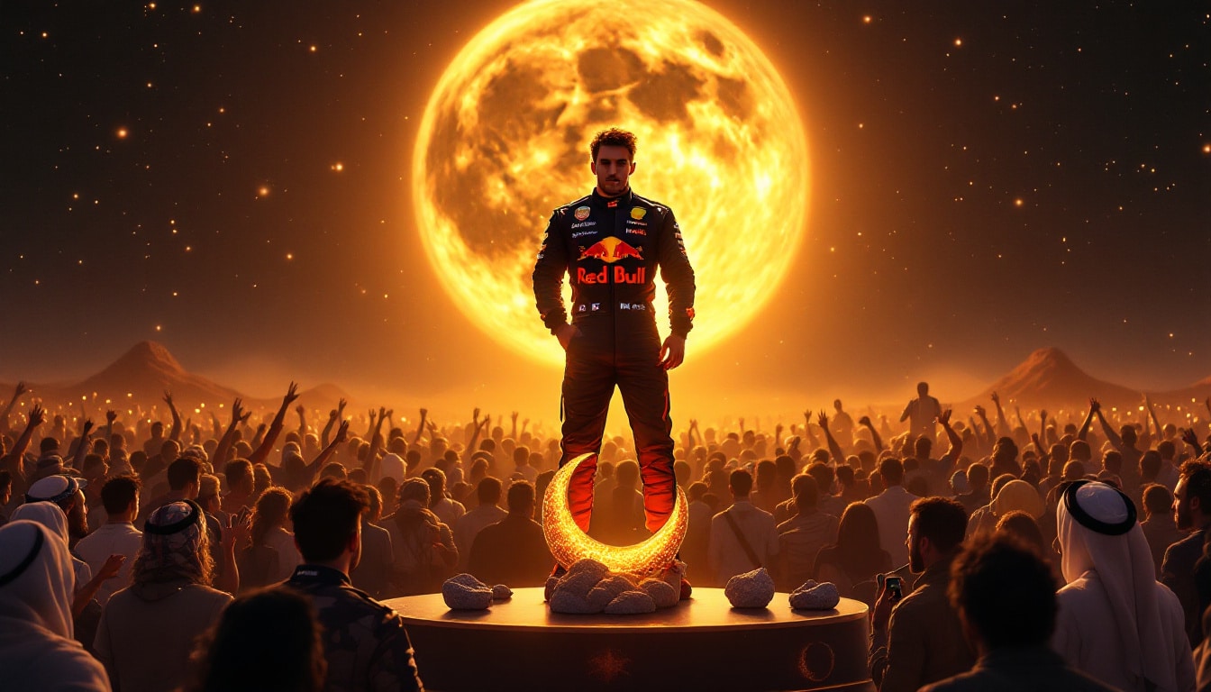 max verstappen encounters backlash for his perceived arrogance during a lunar-themed podium scene at the saudi arabian grand prix. explore the reactions and implications of his behavior in the spotlight.