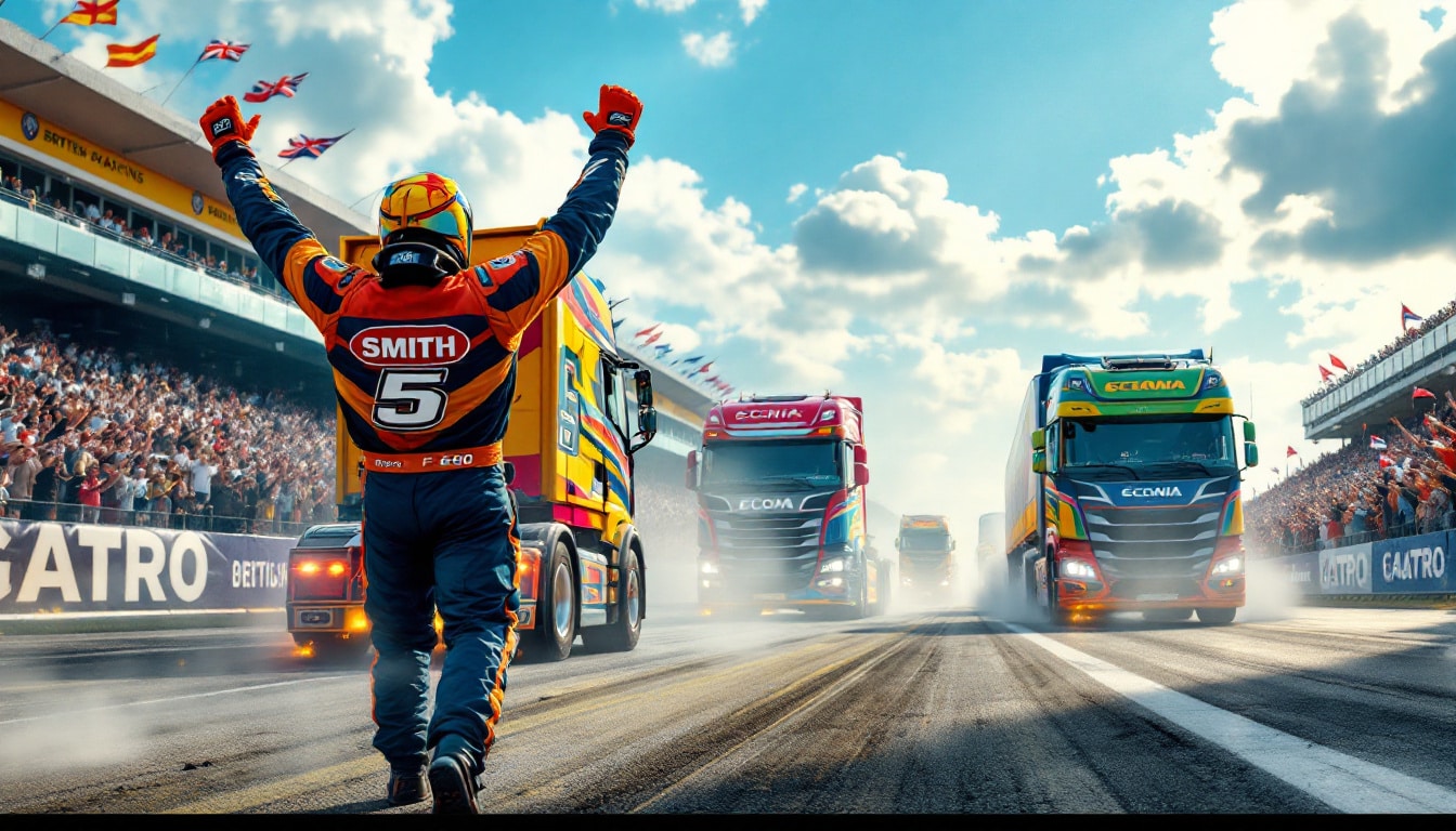 join smith as he embarks on an exhilarating journey towards his 10th british trucks championship, showcasing his incredible skills with a stunning hat-trick performance. discover the excitement and challenges that lie ahead in this thrilling racing season.