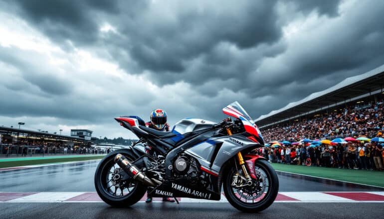 fabio quartararo secures pole position at the french gp, showcasing his brilliance as rain looms on the horizon. will he convert his prime spot into a victory under challenging weather conditions? stay tuned for an exciting race!