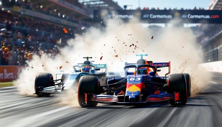 george russell accuses max verstappen of intentionally crashing during the f1 spanish grand prix, sparking controversy and debate among fans and analysts. discover the details behind this claim and its implications for the championship.
