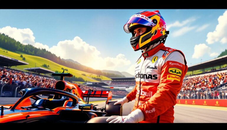 lando norris clinches a confident pole position at the austrian grand prix, outpacing charles leclerc and showcasing his exceptional speed and skill ahead of the race.