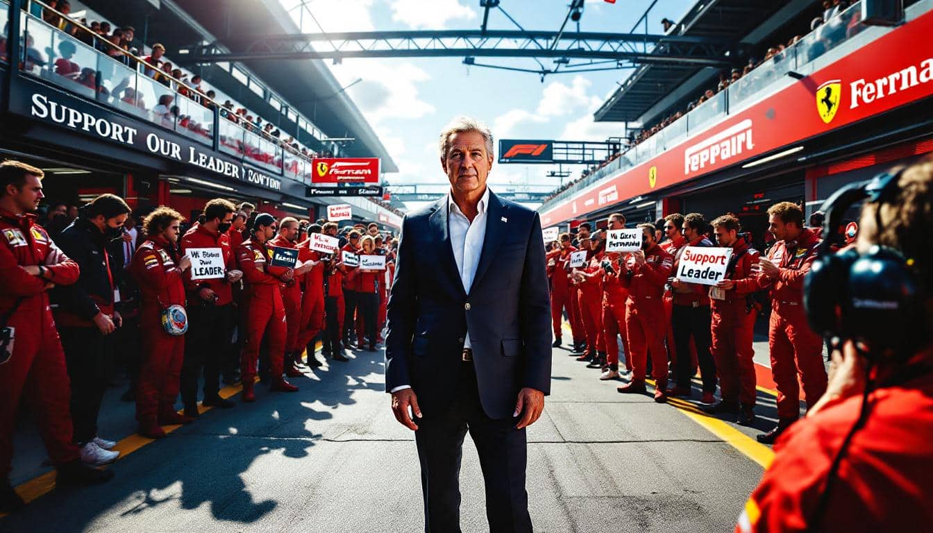 discover the surprising support behind a controversial formula 1 personality as they vie for the prestigious position of ferrari team principal. explore the implications of this unexpected backing in the high-stakes world of motorsport.