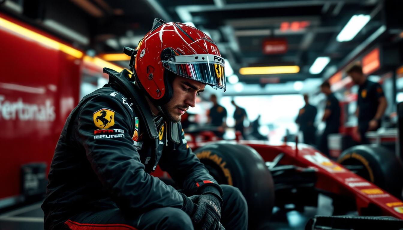 charles leclerc shares his feelings of regret regarding the heated radio messages he sent during the recent ferrari race, reflecting on the pressures of competition and the importance of maintaining composure on and off the track.