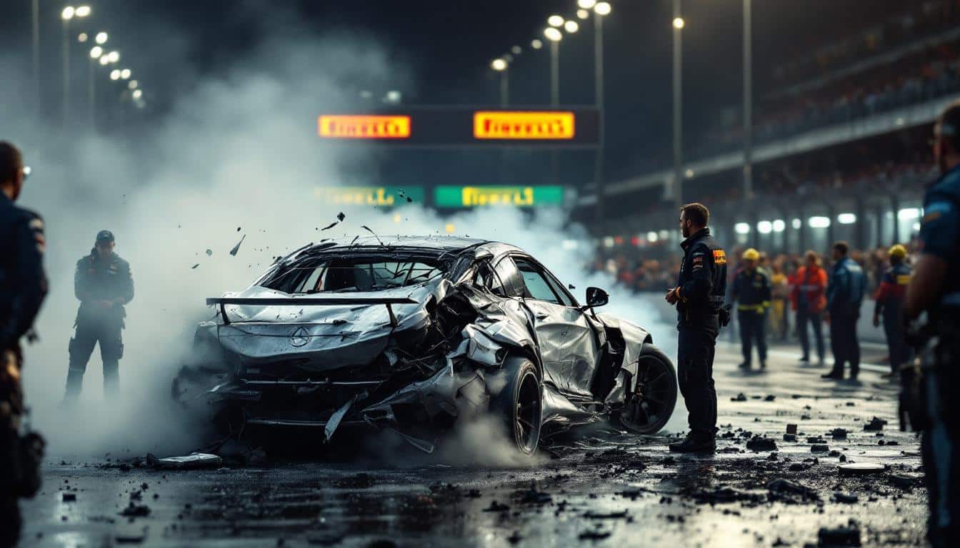 kimi antonelli reveals the alarming level of damage suffered by mercedes in the aftermath of a horrifying crash, shedding light on the incident's impact and implications for the team.