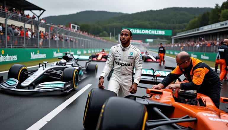 lewis hamilton faces unexpected challenges during spa qualifying as he navigates through a series of surprising twists, showcasing the unpredictability of the race weekend.