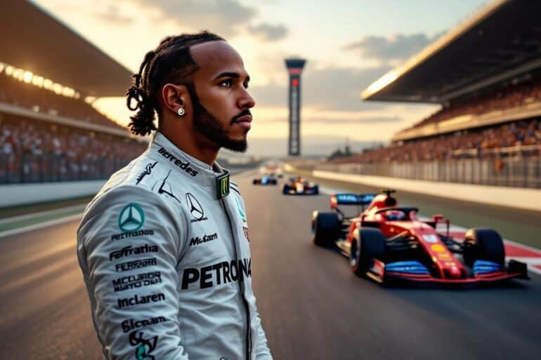 lewis hamilton's aspirations soar as he faces a renewed challenge from ferrari, intensifying the rivalry with mclaren in this thrilling season of formula 1.