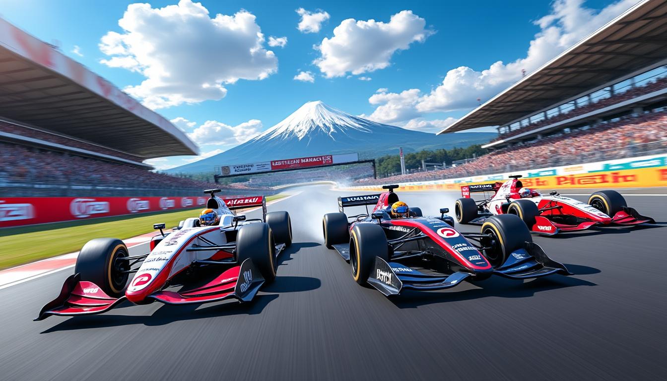 experience the thrill as ohta emerges victorious in a thrilling three-way battle during the super formula race at fuji, showcasing incredible skill and determination. don't miss the highlights of this exhilarating showdown!