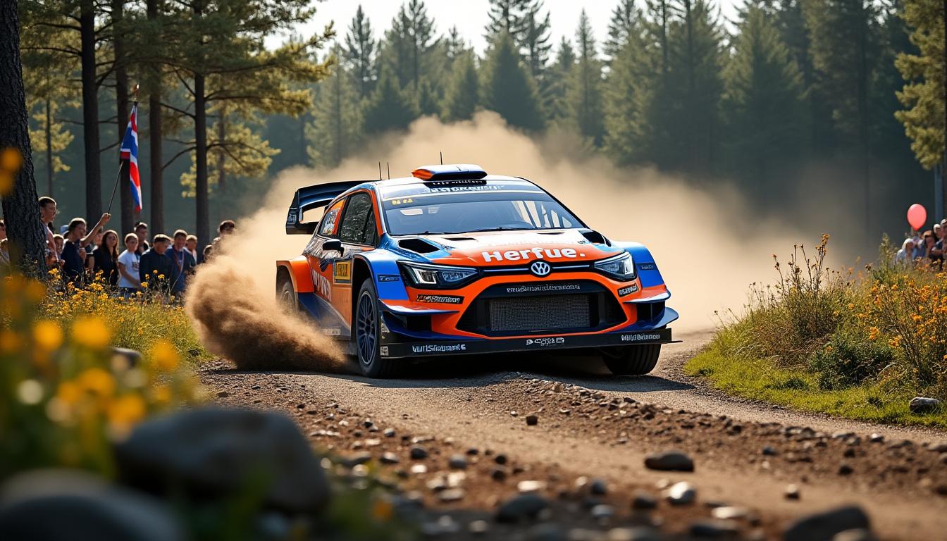 watch as solberg takes a thrilling step closer to his first wrc victory at rally estonia, showcasing incredible skill and determination in a gripping motorsport showdown.