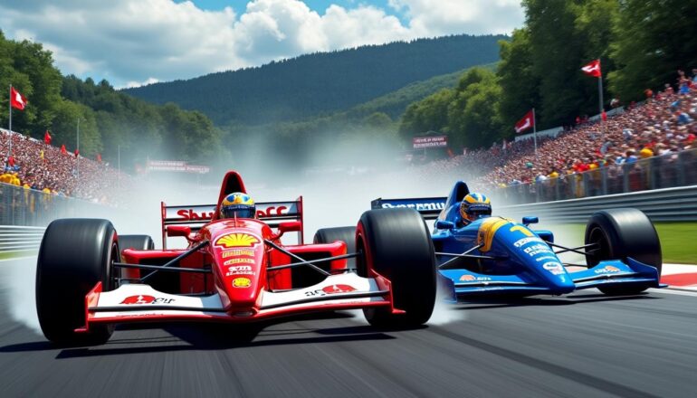 relive the thrilling moments of the 1998 belgian grand prix, where the legendary schumacher brothers, michael and ralf, faced off in an unforgettable race. explore the drama, rivalry, and ultimate showdown that captivated formula 1 fans around the world.