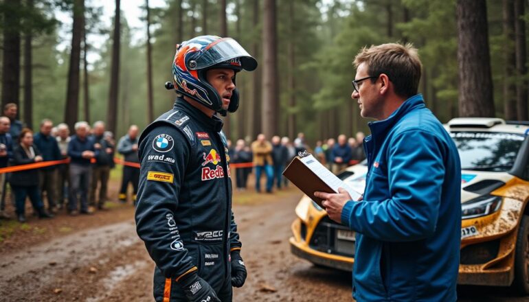 in a dramatic turn of events at rally finland, tanak faced a confrontation with the wrc scrutineer, resulting in a five-minute penalty, while a 35-point penalty remains suspended. discover the implications of this incident on his championship run.