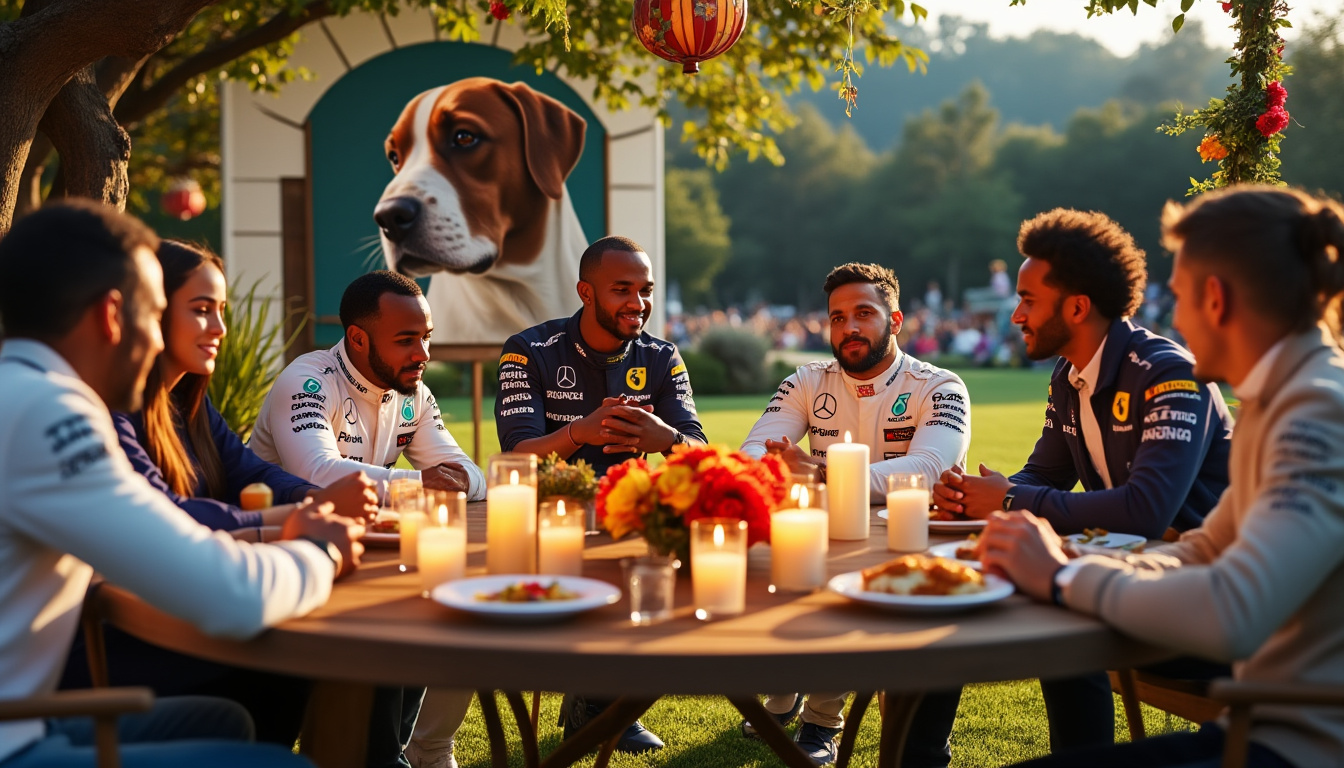 the f1 community unites in support of lewis hamilton as he mourns the loss of his beloved dog roscoe, sharing heartfelt tributes and memories during this difficult time.