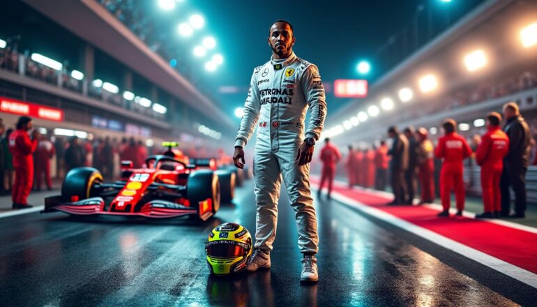 lewis hamilton gets ready to face a high-pressure challenge as he steps into the intense spotlight at ferrari, aiming to prove himself in the iconic team's demanding environment.