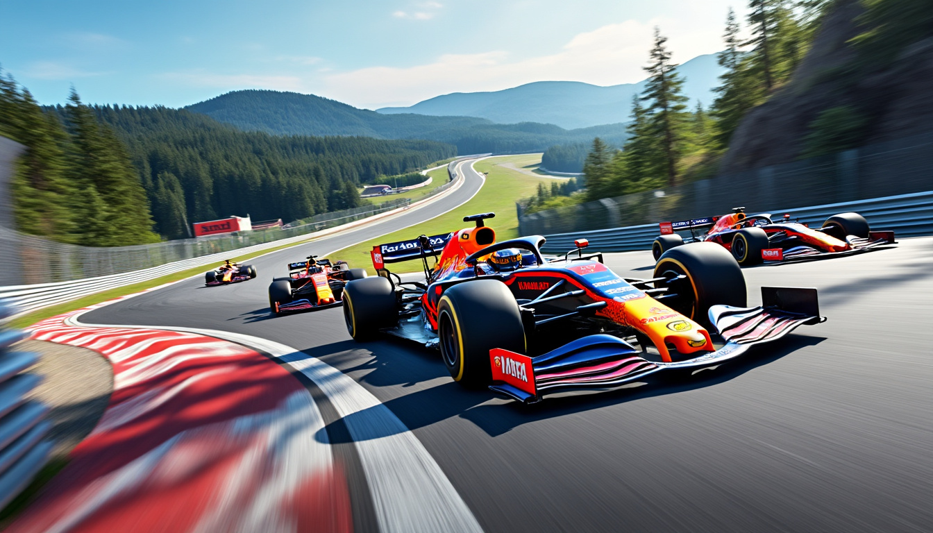 experience the excitement of max verstappen's sensational debut at the legendary nordschleife, where he dominates his rivals in a thrilling and unforgettable race.
