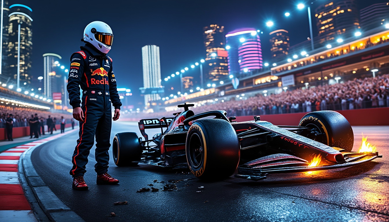 discover liam lawson's determined reaction after his recent collision with the singapore barrier, showcasing his professionalism and resilience in the face of adversity.