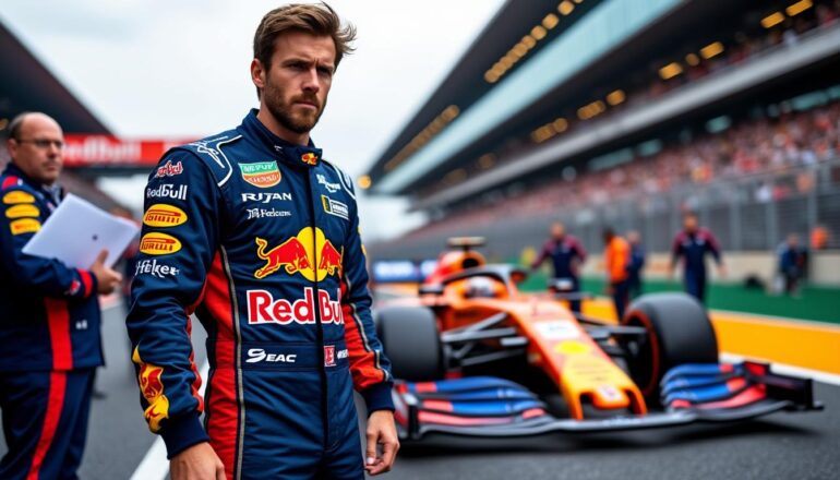 red bull's rising formula 1 star faces scrutiny from race stewards after a controversial clash with a mclaren driver, raising questions about on-track conduct and future consequences.