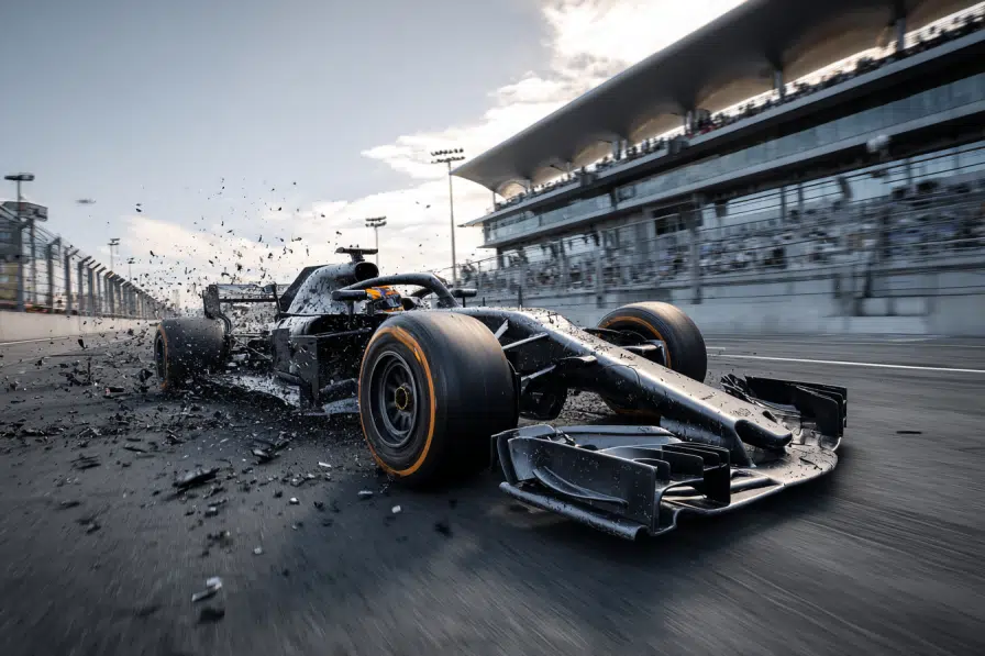 Liam Lawson involved in a horrible crash at the Singapore GP