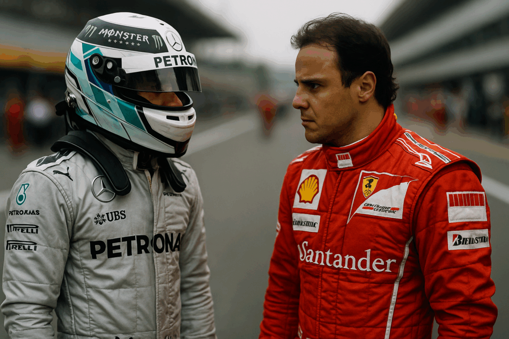 Felipe Massa and Lewis Hamilton