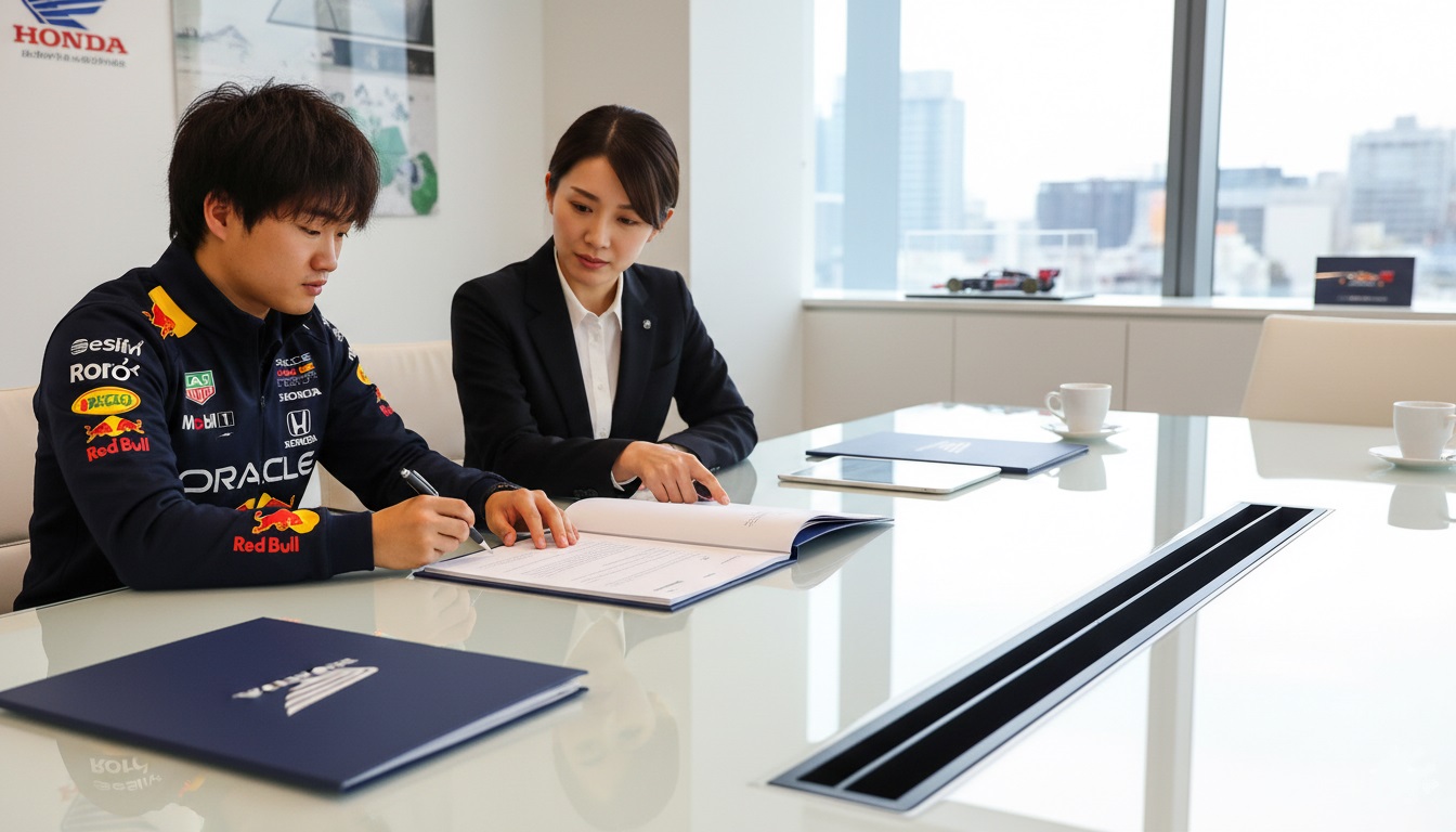 Yuki Tsunoda and Honda delay contract extension