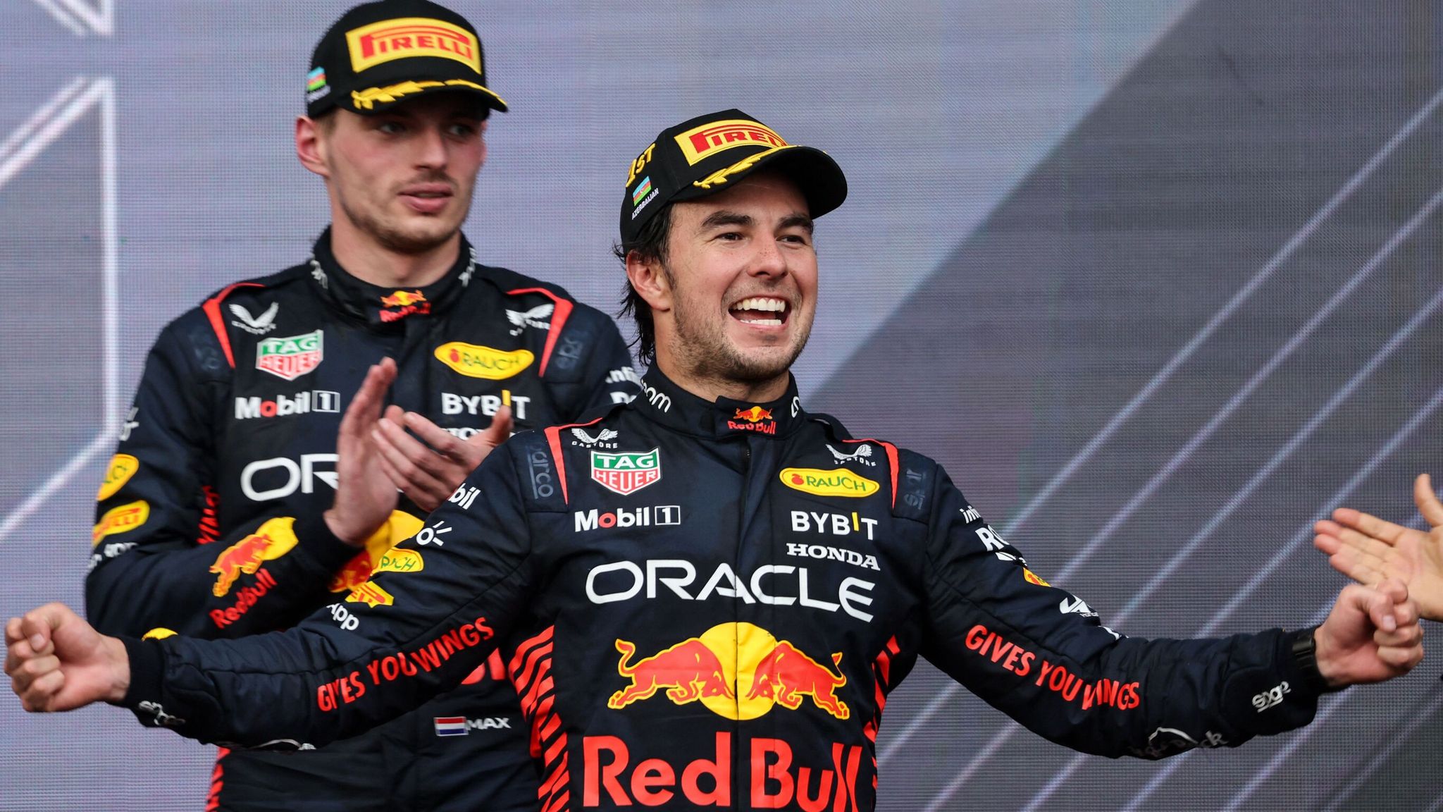 Sergio Perez shares the special helmet gift and heartfelt message from Max Verstappen