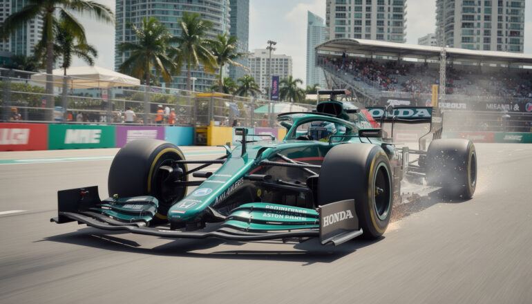 honda prepares for the miami race with realistic expectations after insightful test sessions with aston martin, aiming to optimize performance and strategy.