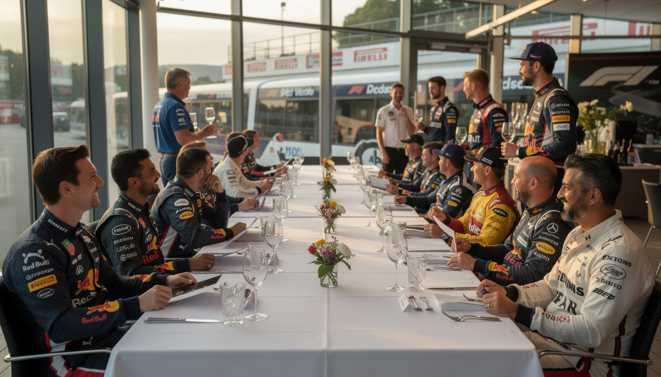 f1 drivers come together to celebrate a timeless dinner tradition at the austrian grand prix, showcasing camaraderie and passion beyond the racetrack.