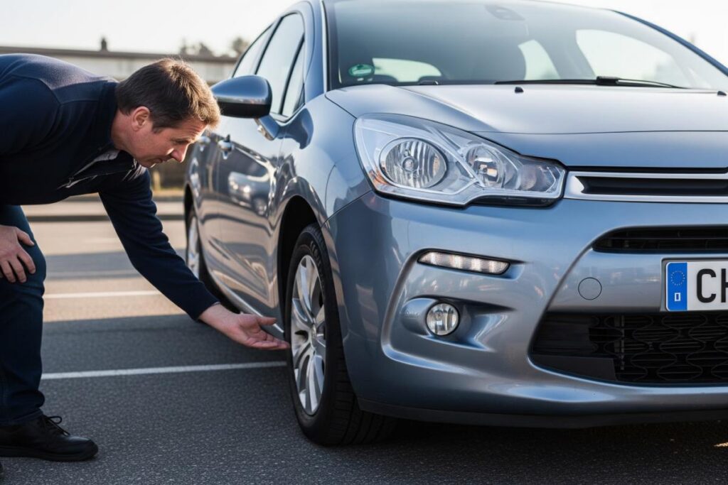 Verify closely the exterior of the car