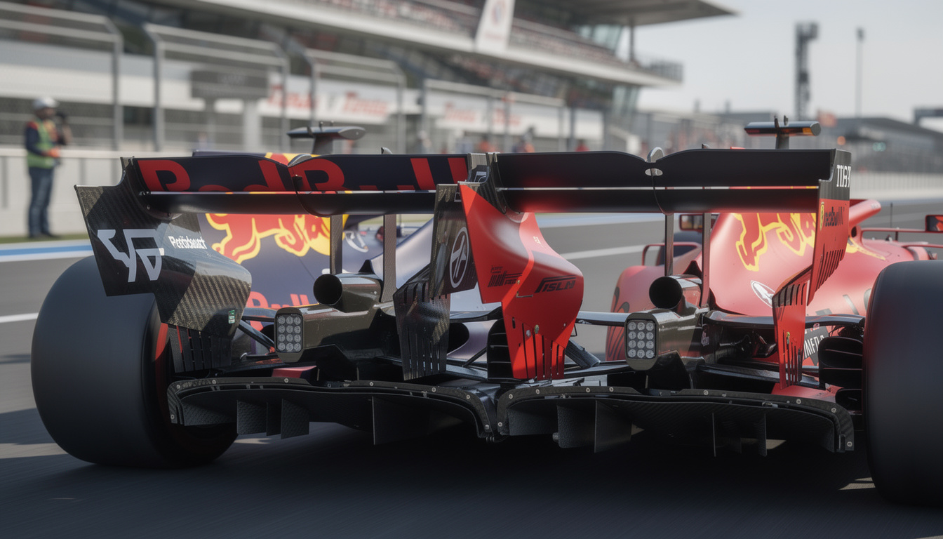 the fia launches an investigation into red bull and ferrari's groundbreaking rotating f1 wings after max verstappen's crash, examining safety and regulatory compliance in formula 1.