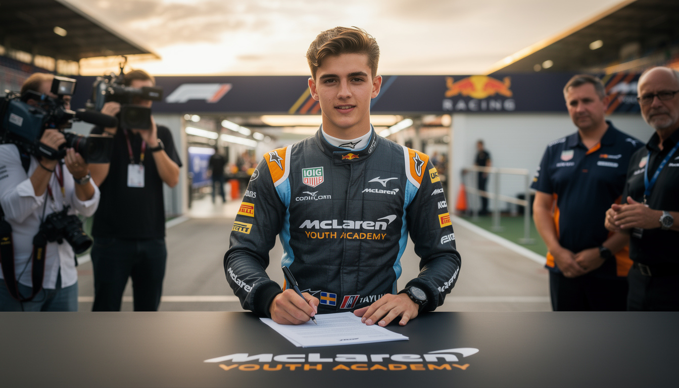 verstappen racing signs a promising talent from mclaren's youth academy, marking a bold step in nurturing the next generation of racing champions.